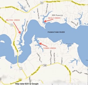 Wilton, Healy and Cobbs Creeks