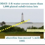 lighthouse-shoreline moved half mile