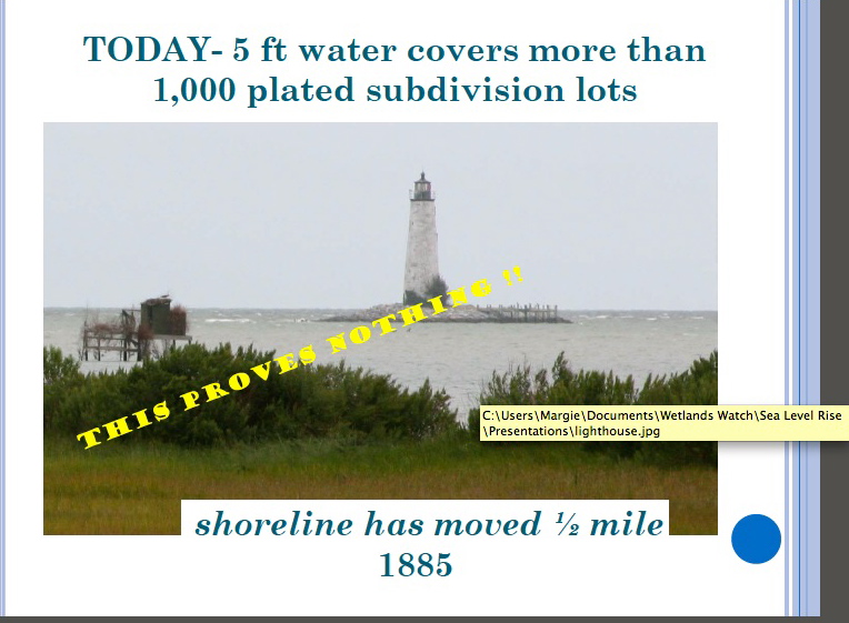 lighthouse-shoreline moved half mile