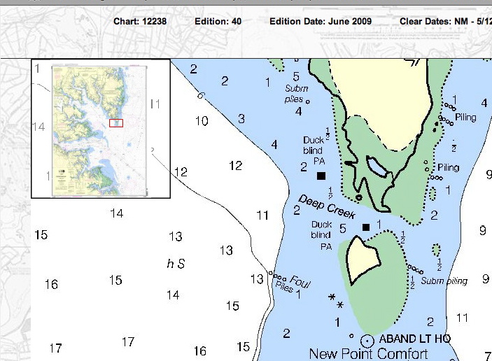 Chart 12238 NOAA detail